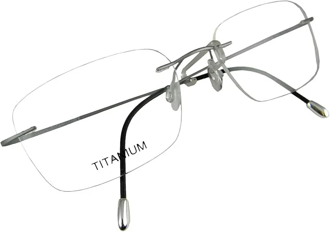 Circleperson Marcos de titanio sin montura para anteojos para hombre