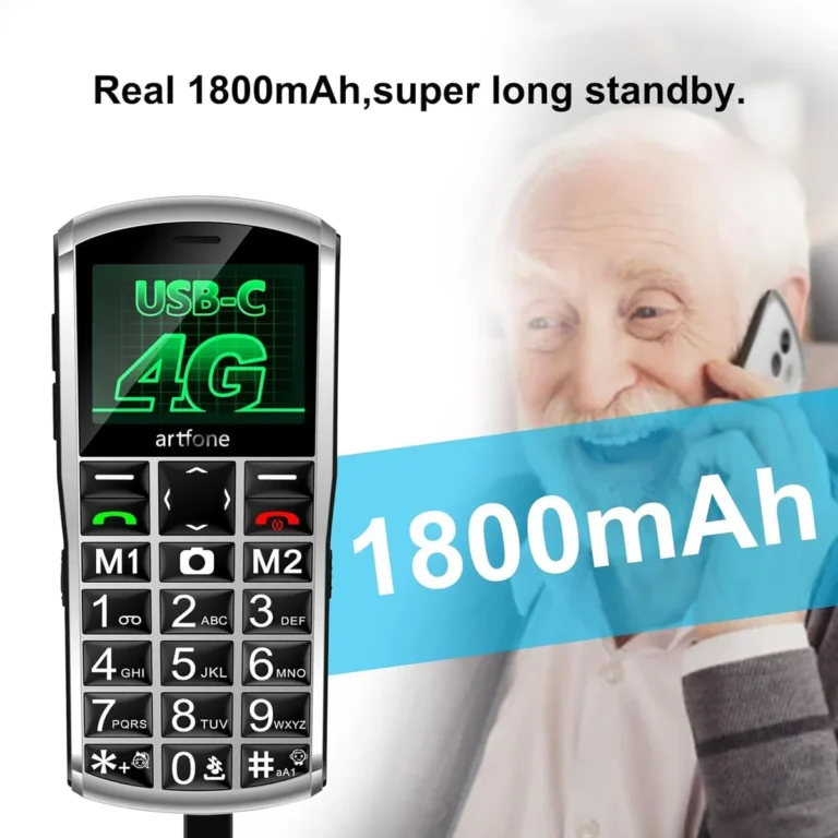 HXEIR 4G Teléfono Móvil para Personas Mayores con Botón Grande