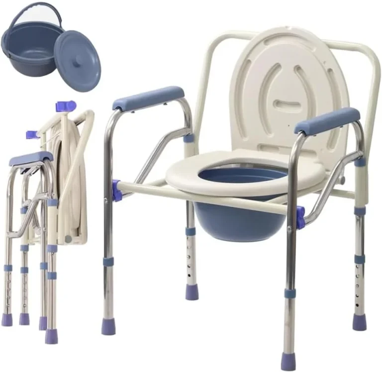 Silla Cómodo Ducha Aumento de WC – Inodoro Plegable para Cabecera,