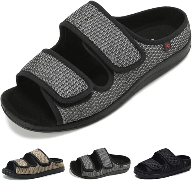 SKIUHS Pantuflas adaptables para diabéticos con Banda Cruzada